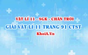 Giải Vật lí 11 trang 91 Chân trời Sáng tạo